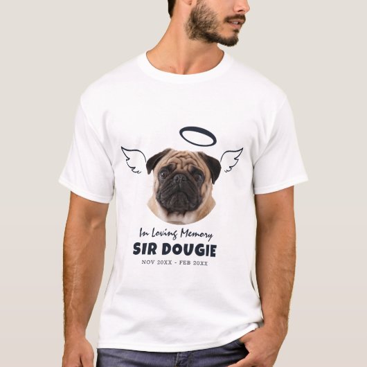 Gedenkteken in liefdevolle herinnering Pet Angel W T-shirt (Voorkant)