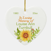  gedenkteken in liefhebbend geheugen, bloemen keramisch ornament (Achterkant)