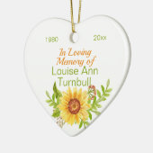  gedenkteken in liefhebbend geheugen, bloemen keramisch ornament (Links)