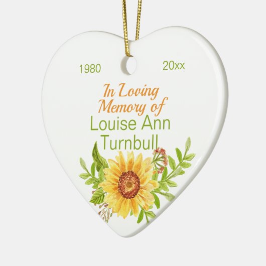  gedenkteken in liefhebbend geheugen, bloemen keramisch ornament (Links)