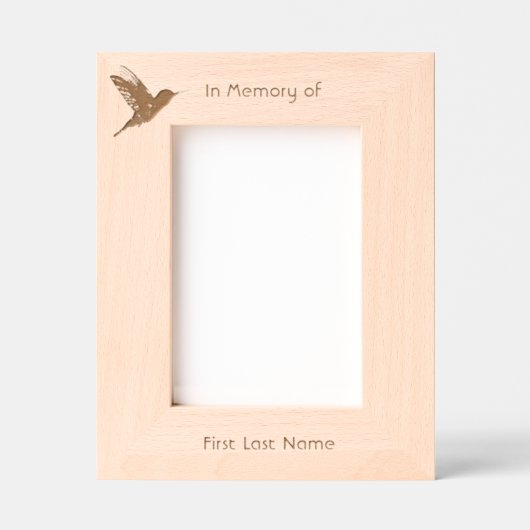 Gedenkteken Kaart Hummingbird Gegraveerde Lijstjes (Voorkant)