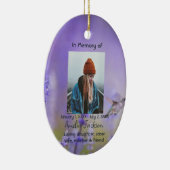 Gedenkteken Kaart Hummingbird Lavendel Flowers Keramisch Ornament (Rechts)