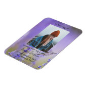 Gedenkteken Kaart Hummingbird Lavendel Flowers Magneet (Linkerzijde)