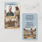 Gedenkteken Kaart Jesus Shepherd Visitekaartje (Voorkant / Achterkant)