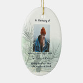 Gedenkteken Kaart Spruce Bough Greenery Natuur Keramisch Ornament (Rechts)