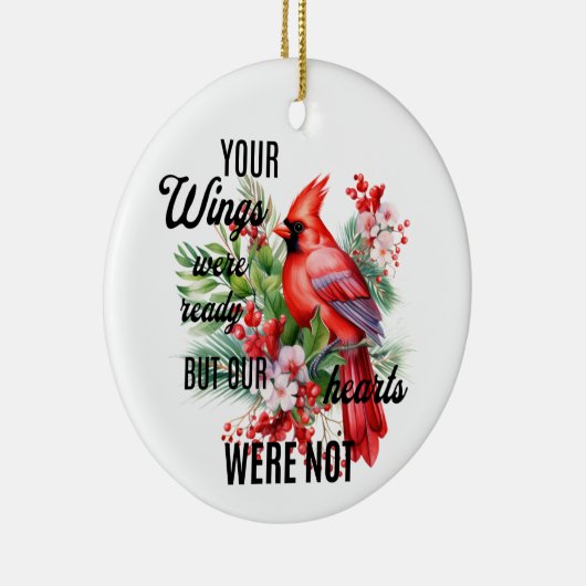 Gedenkteken Kardinaal Kerstversiering Keramisch Ornament (Rechts)