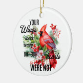 Gedenkteken Kardinaal Kerstversiering Keramisch Ornament (Links)