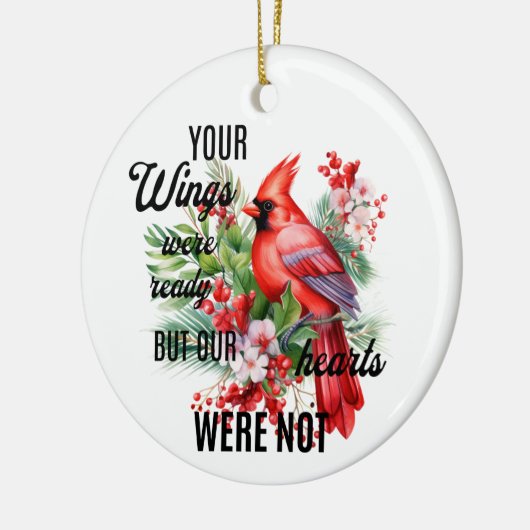 Gedenkteken Kardinaal Kerstversiering Keramisch Ornament (Links)