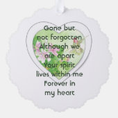 Gedenkteken Keepsake Gift Herdenking Hummingbird Ornament Kaart (Achterkant)