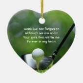 Gedenkteken Keepsake Golfer Golfing Custom Keramisch Ornament (Voorkant)