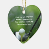 Gedenkteken Keepsake Golfer Golfing Custom Keramisch Ornament (Links)