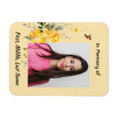 Gedenkteken Keepsake Hummingbird Yellow Roses Magneet (Horizontaal)