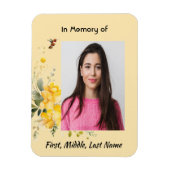 Gedenkteken Keepsake Hummingbird Yellow Roses Magneet (Verticaal)