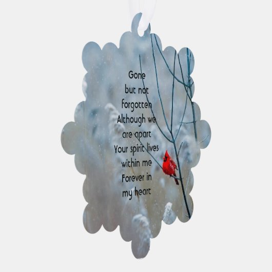 Gedenkteken Keepsake Kardinaal Red Bird Ornament Kaart (Rechts)