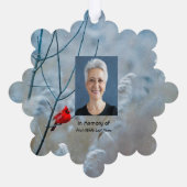 Gedenkteken Keepsake Kardinaal Red Bird Ornament Kaart (Achterkant)