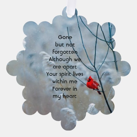 Gedenkteken Keepsake Kardinaal Red Bird Ornament Kaart (Voorkant)