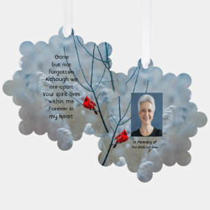 Gedenkteken Keepsake Kardinaal Red Bird Ornament Kaart