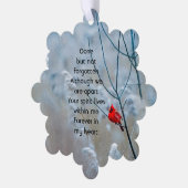 Gedenkteken Keepsake Kardinaal Red Bird Ornament Kaart (Links)