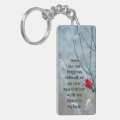 Gedenkteken Keepsake Kardinaal Red Bird Sleutelhanger (Voorkant Links)