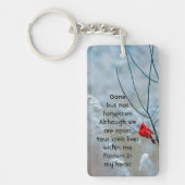 Gedenkteken Keepsake Kardinaal Red Bird Sleutelhanger (Voorkant)