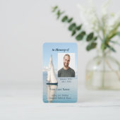 Gedenkteken Keepsake zeiler, zeilboot, zeilen Visitekaartje (Staand voorkant)