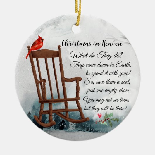 Gedenkteken Kerst ornament Iemand Hemel Cardina (Voorkant)