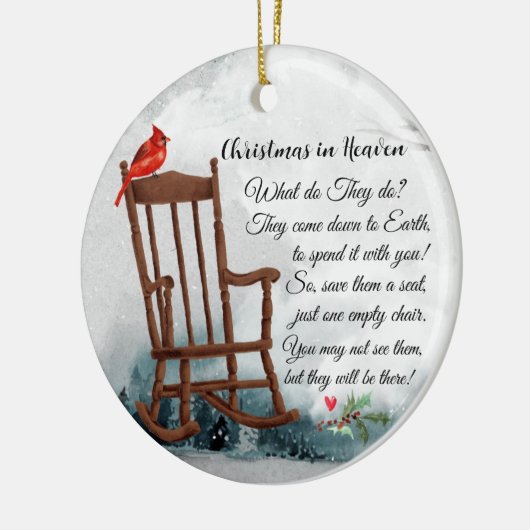 Gedenkteken Kerst ornament Iemand Hemel Cardina (Links)