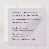  gedenkteken / levende begrafenis (doezelaar) kaart (Achterkant)