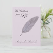  gedenkteken / levende begrafenis (Feather) Kaart (Staand voorkant)