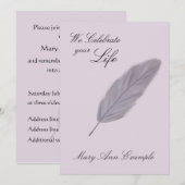  gedenkteken / levende begrafenis (Feather) Kaart (Voorkant / Achterkant)