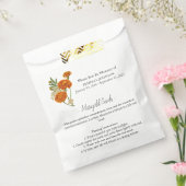 Gedenkteken Marigold Instructies Zaad Begrafenis Bedankzakje (Gezegeld)