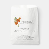 Gedenkteken Marigold Instructies Zaad Begrafenis Bedankzakje (Voorkant)