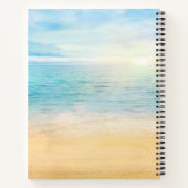 Gedenkteken of begrafenis strand oceaan notitieboek (Achterkant)