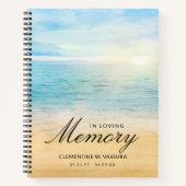 Gedenkteken of begrafenis strand oceaan notitieboek (Voorkant)