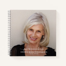 Gedenkteken- of begrafenisfoto gastenboek notitieboek