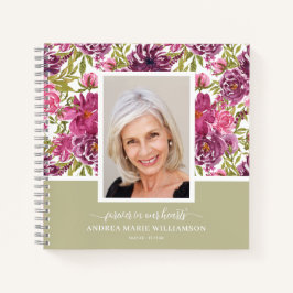 Gedenkteken- of begrafenisfoto gastenboek notitieboek