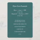 gedenkteken programmakaart (Achterkant)