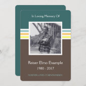 gedenkteken programmakaart (Voorkant / Achterkant)