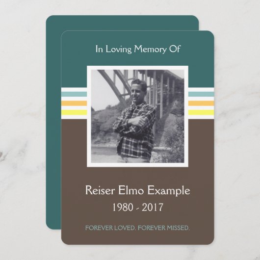 gedenkteken programmakaart (Voorkant / Achterkant)