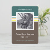 gedenkteken programmakaart (Staand voorkant)