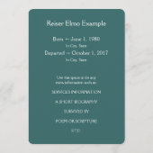 gedenkteken programmakaart (Achterkant)