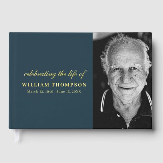 Gedenkteken ter ere van het leven Begrafenis Marin Gastenboek (Voorkant)