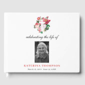 Gedenkteken ter ere van het leven van foto begrafe gastenboek (Voorkant)