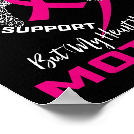 Gedenkteken ter nagedachtenis aan mama Roze Borstk Poster (Hoek)