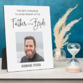 Gedenkteken Vader van de bruid Foto Save A Seat We Fotoplaat (Zijkant)