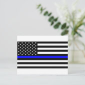 Gedenkteken van de herdenkingsvlag van de politie briefkaart (Staand voorkant)