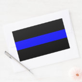 Gedenkteken van de herdenkingsvlag van de politie  rechthoekige sticker (Envelop)