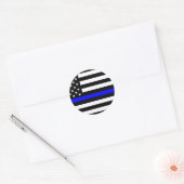 Gedenkteken van de herdenkingsvlag van de politie ronde sticker (Envelop)