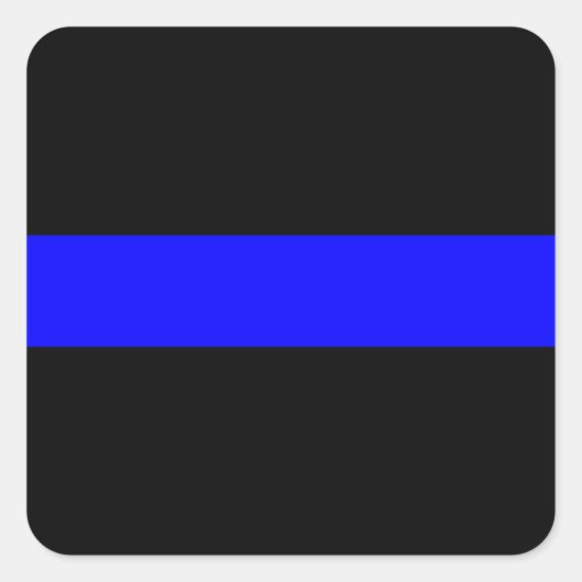 Gedenkteken van de herdenkingsvlag van de politie  vierkante sticker (Voorkant)