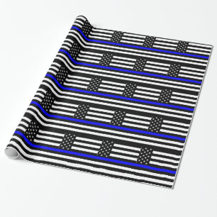 Gedenkteken van de vlag van de politie van de Thin Cadeaupapier